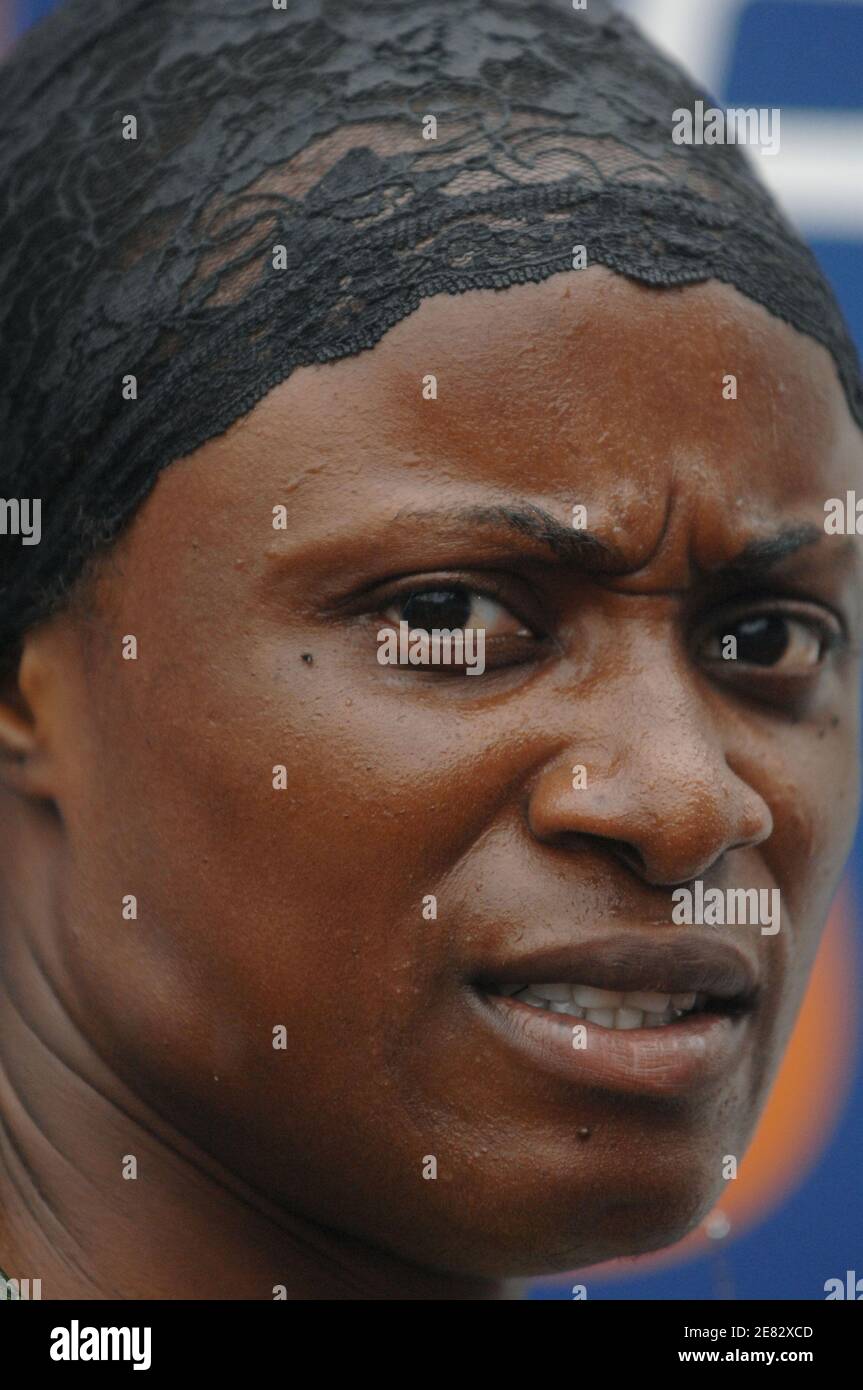 France’s Eunice Barber competes on 200 meters women final during the