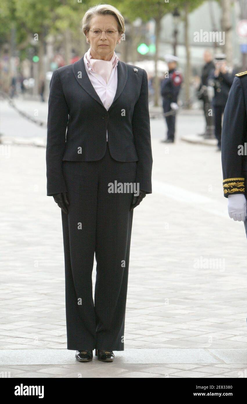 French Interior minister Michele Alliot Marie with new prefect of