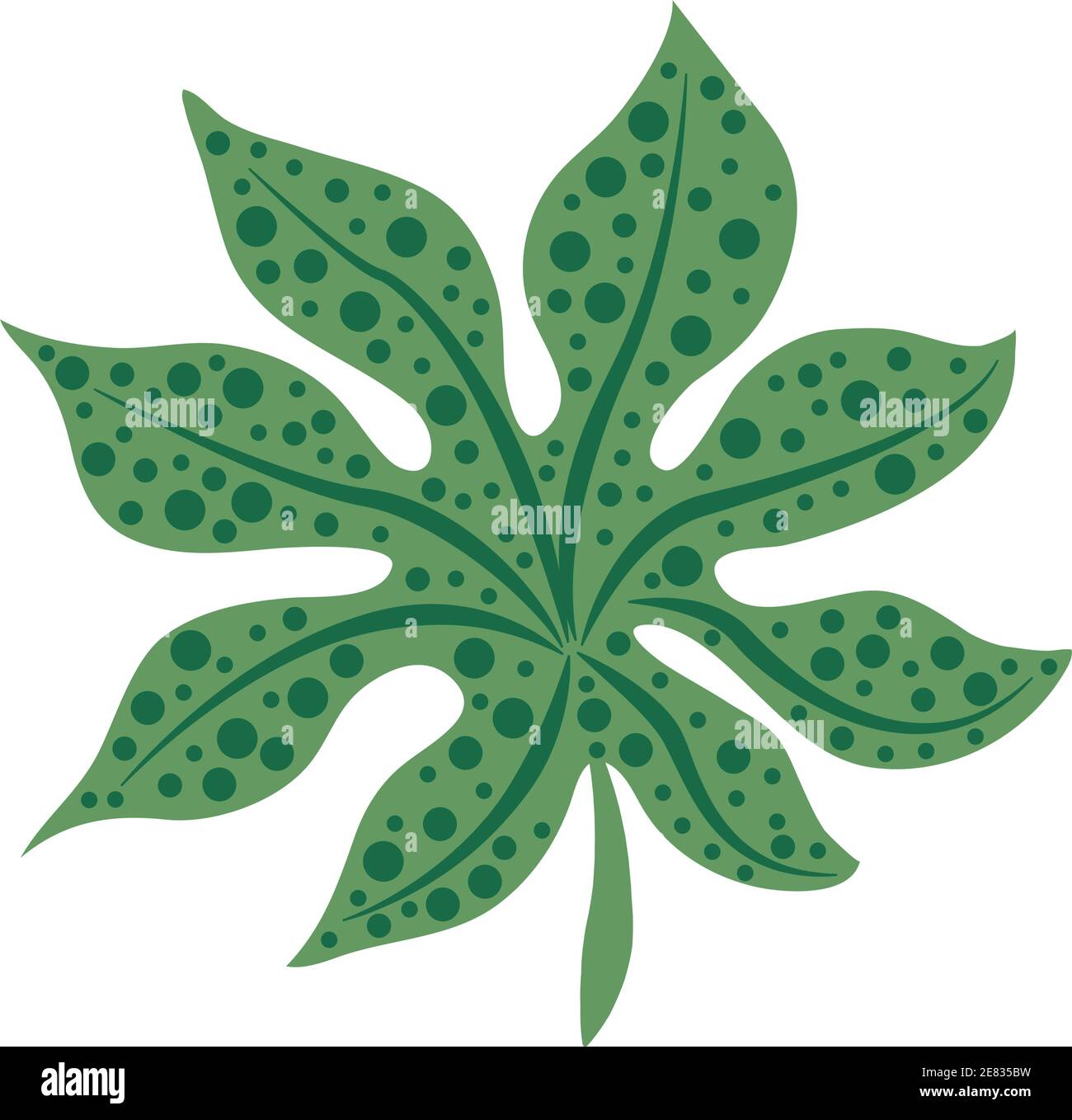 tropical leaf foliage jungle natural abstract style icon vector ...