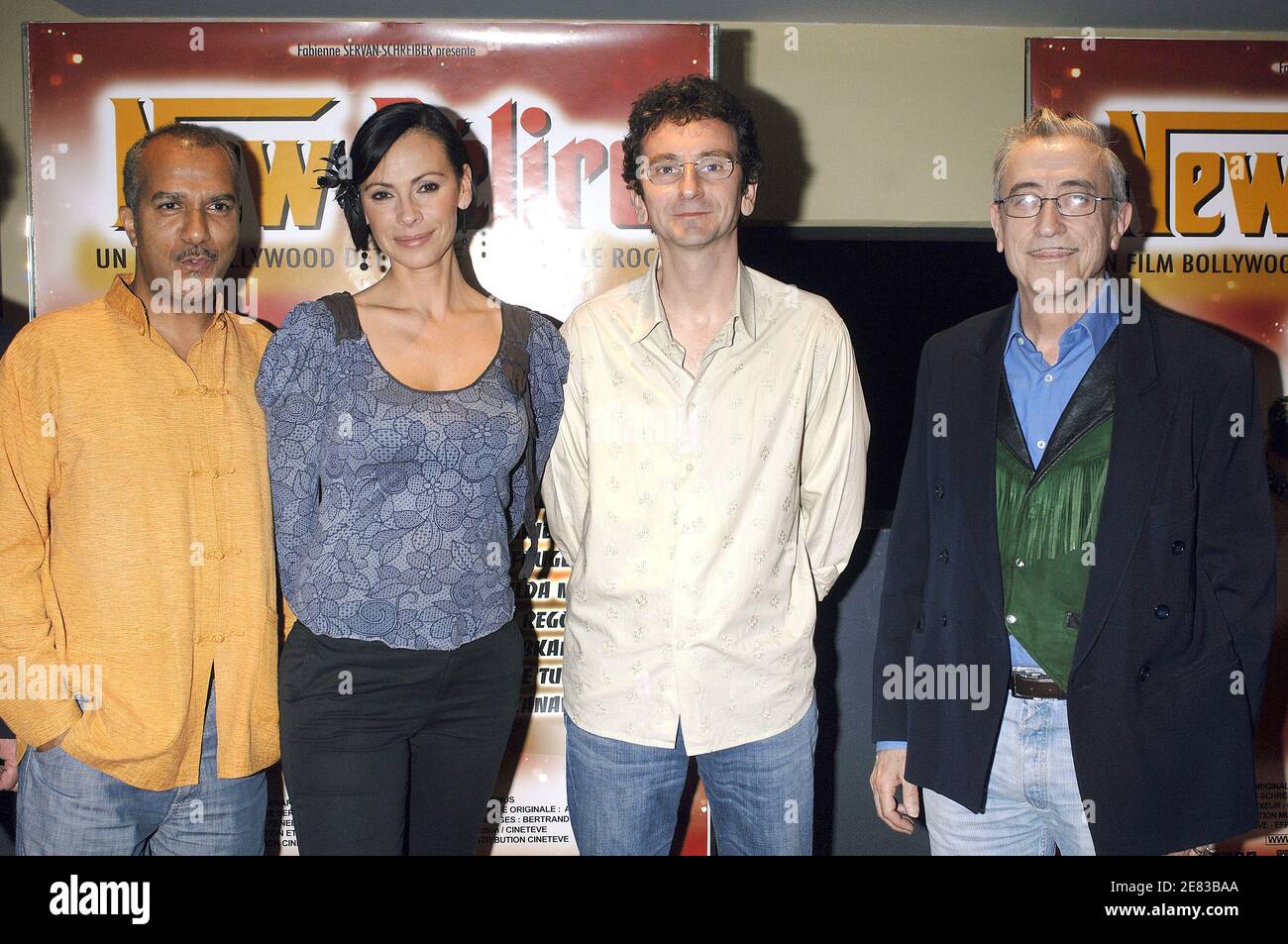 Actors Pascal Legitimus, Mathilda May, Luis Rego and director Eric Le Roch (c) attend the premiere of 'New Delire,' held at UGC Les Halles theater in Paris, France on June 28, 2007. Photo by Giancarlo Gorassini/ABACAPRESS.COM Stock Photo