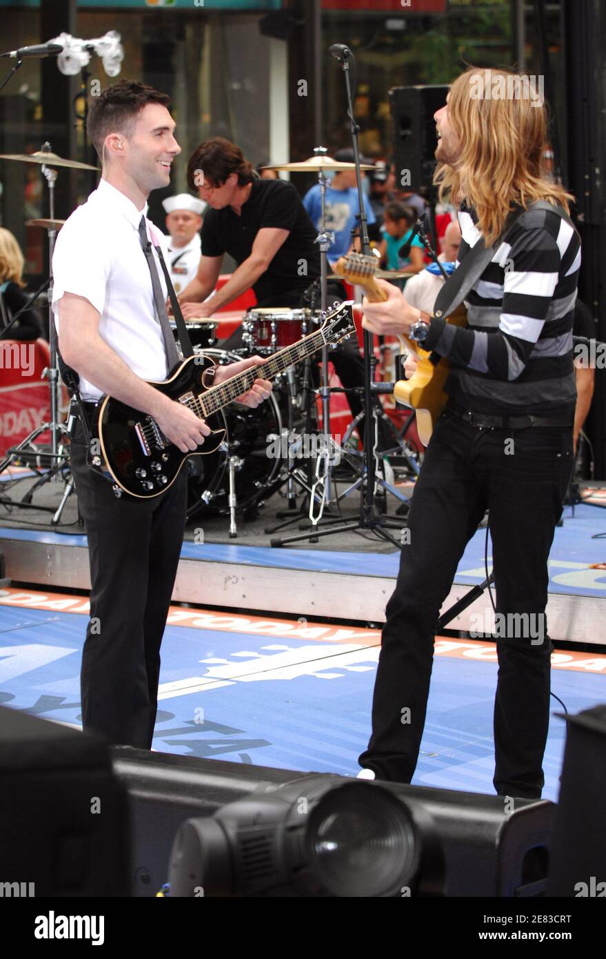 Recording Artist Adam Levine L And Guitarist James Valentine Of The Music Group Maroon 5 Perform During The Nbc Today Show Summer Concert Series In Rockefeller Center On Monday May 28 07