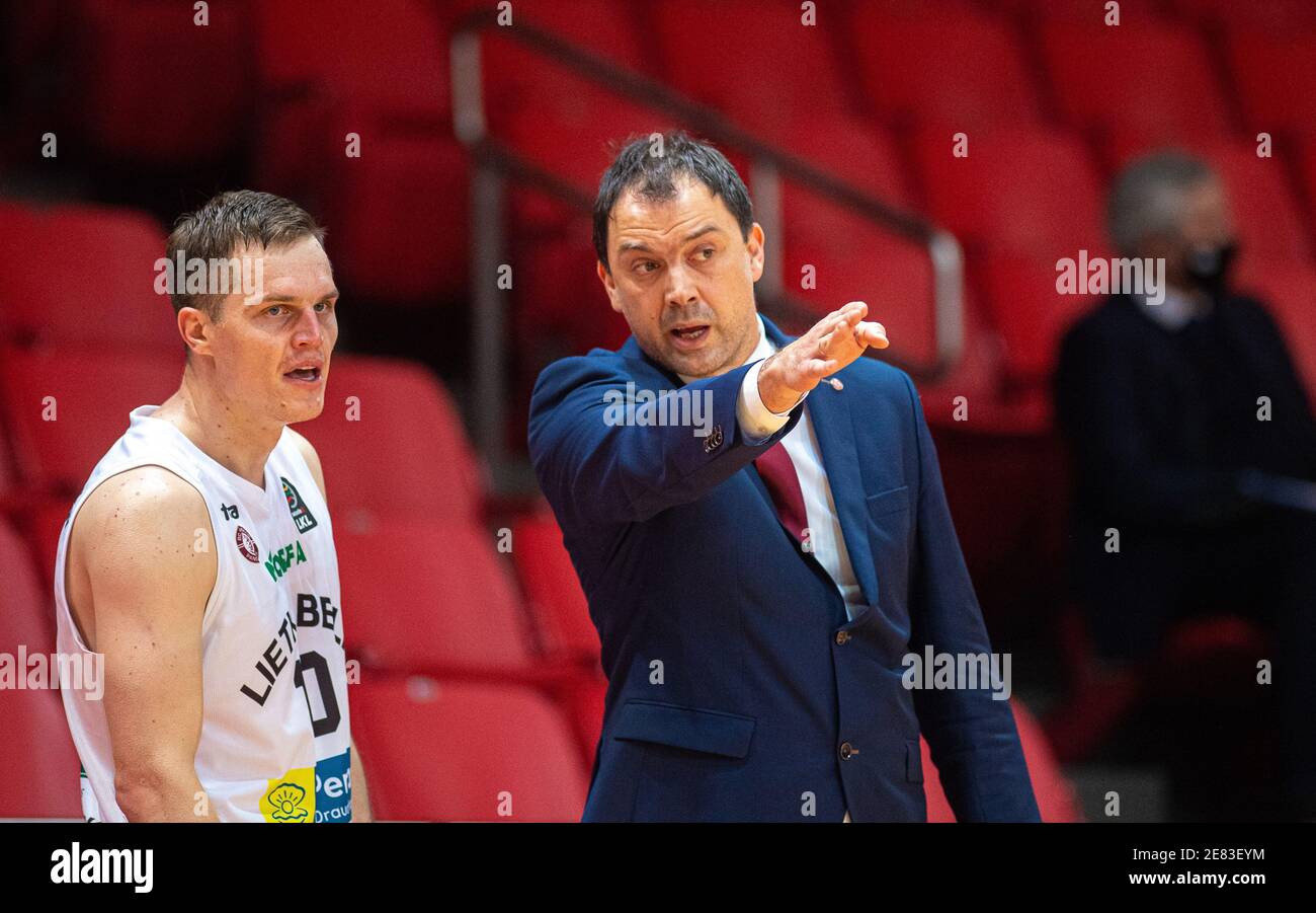 2021-01-30. Nenad Canak - head coach of the basketball club  LIetkabelis Panevezys Stock Photo