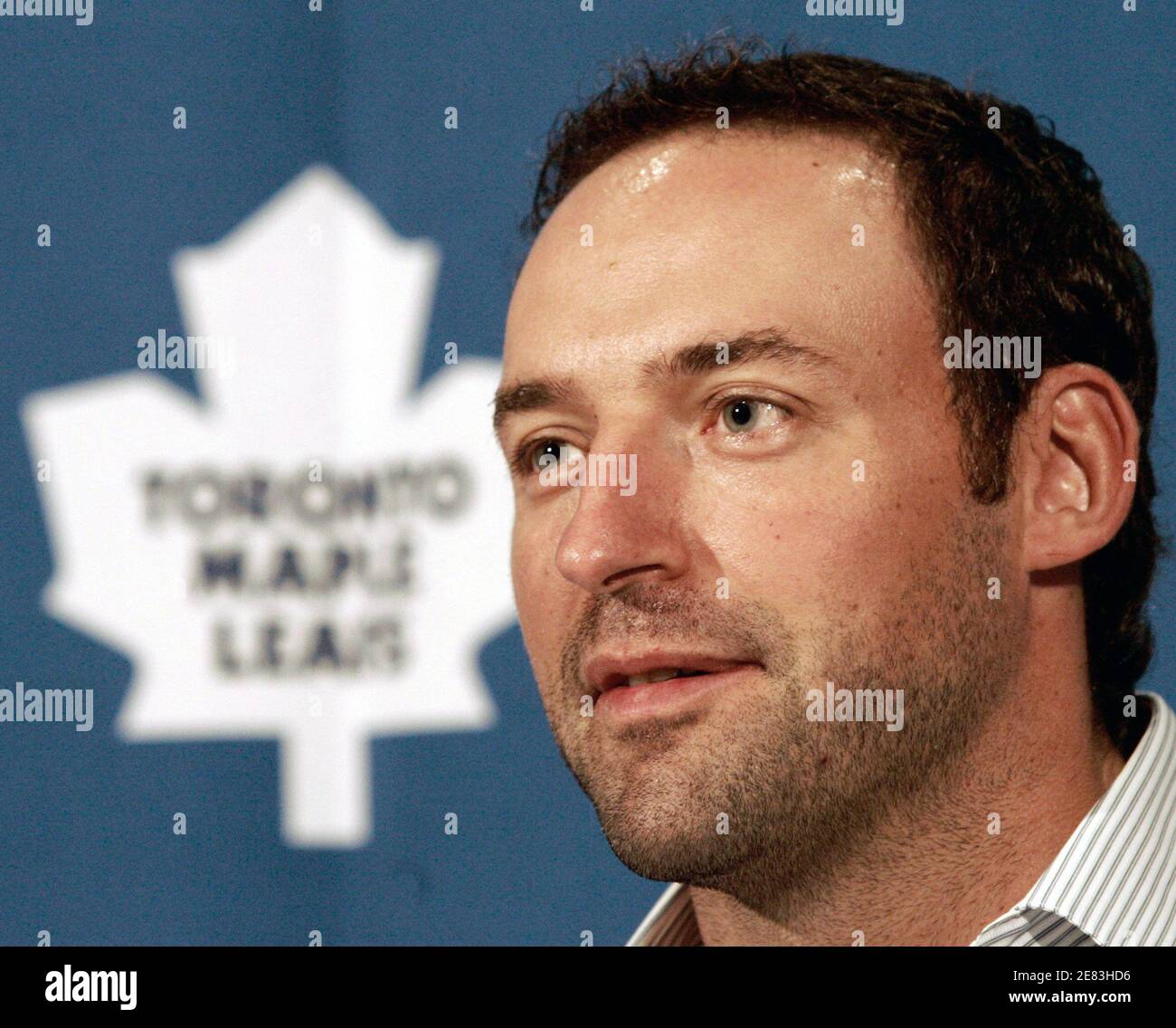 Newly Signed Free Agent Jason Allison Smiles During A News Conference Announcing His Addition To The Toronto Maple Leafs Roster In Toronto August 5 05 Allison 30 Was Signed To A One Year Newly Signed Free Agent Jason Allison Smiles During A News Conference Announcing His Addition To The Toronto Maple Leafs Roster In Toronto August 5 05 Allison 30 Was Signed To A One Year