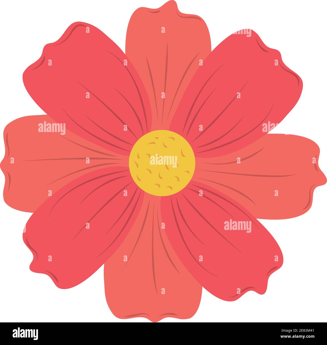 cute flower bloom nature isolated icon vector illustration Stock Vector