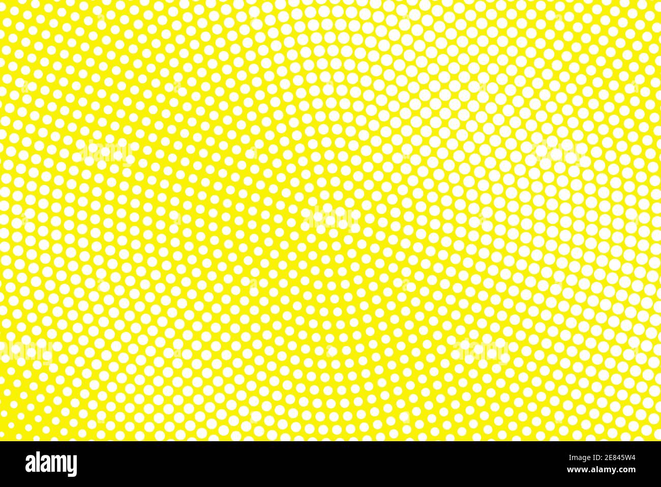 Yellow and white dotted halftone vector background. Subtle halftone digital texture. Faded dotted gradient. Comic effect overlay. Retro dot pattern on Stock Vector