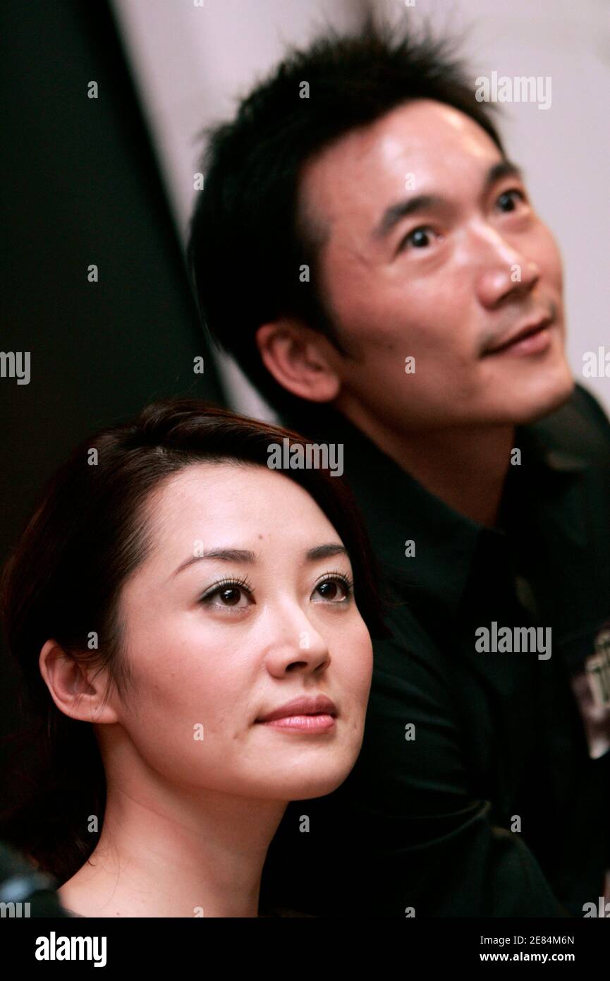Chinese Actress Xu Qing L And Actor Collin Chou Pose During A News Conference To Promote Their Movie City With No Mercy In Hong Kong November 13 2006 Reuters Paul Yeung China Stock