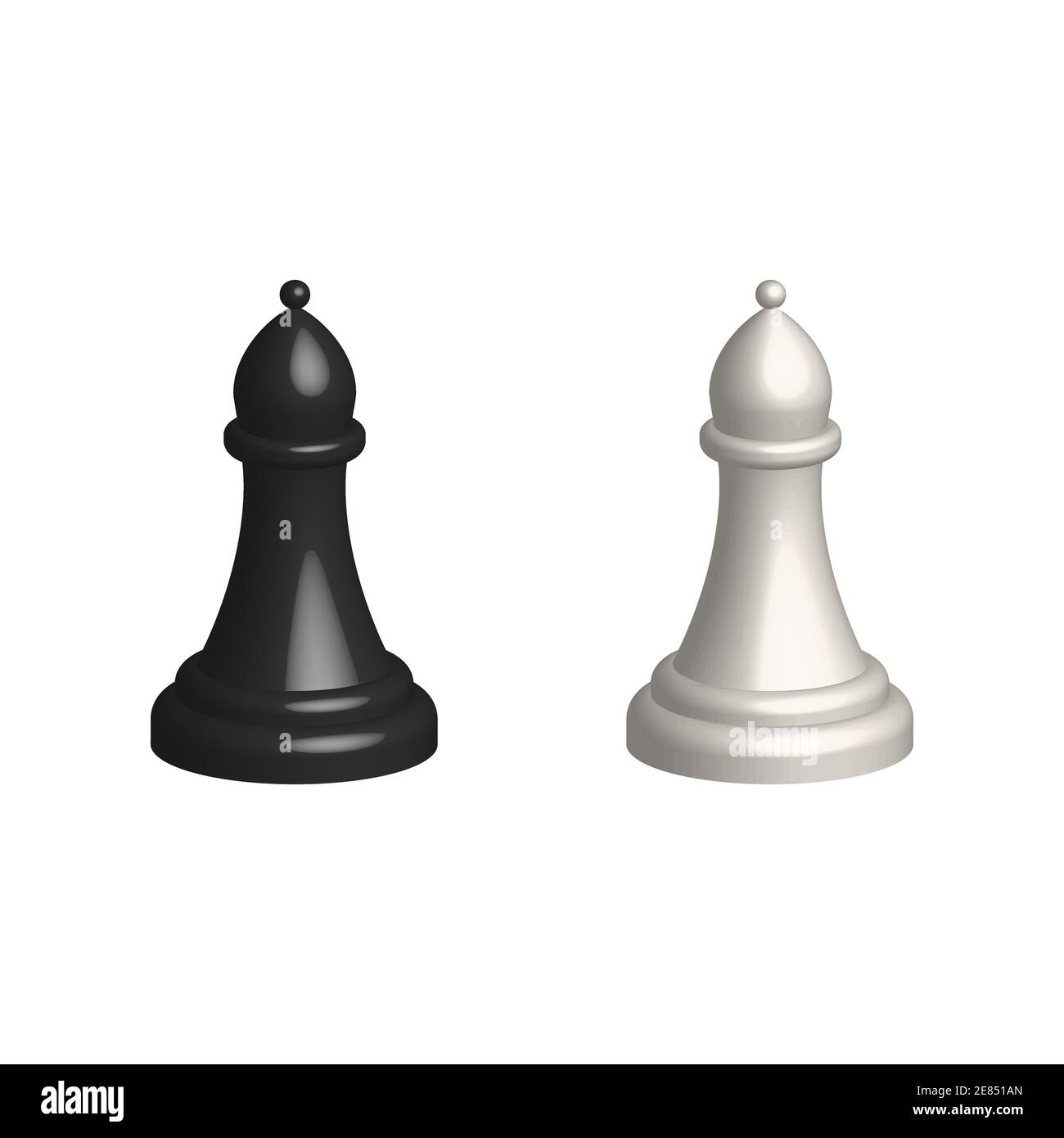 Set of black chess pieces. Chess piece icons. Board game. Vector  illustration isolated on white Stock Vector