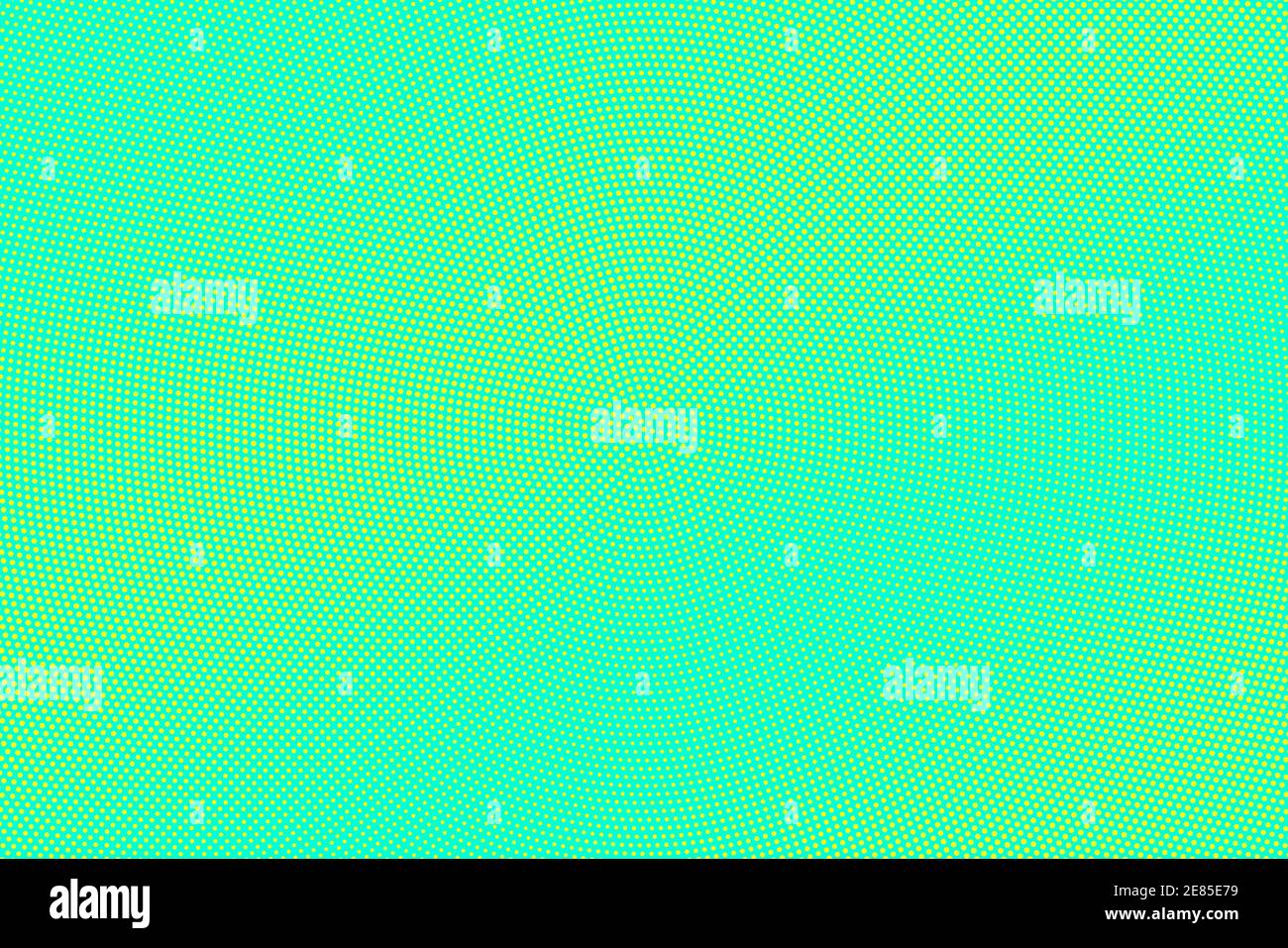 Green and yellow dotted halftone vector background. Subtle halftone digital texture. Faded dotted gradient. Comic effect overlay. Retro dot pattern on Stock Vector