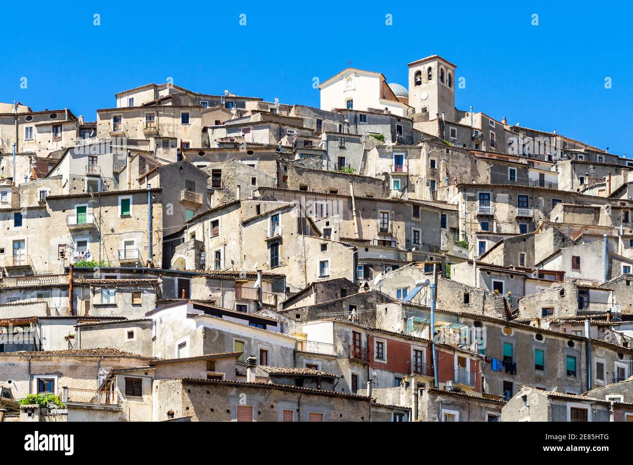 Typical houses of Morano Calabro, one of the most beautiful villages of Calabria region, Italy Stock Photo