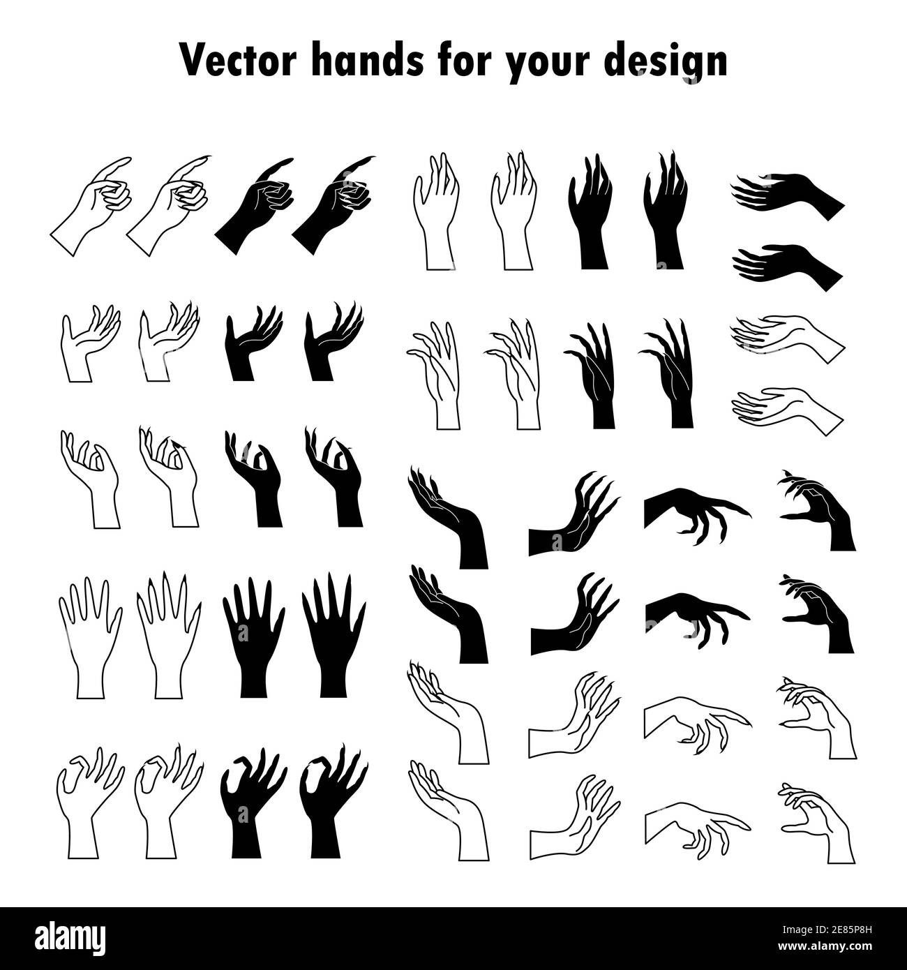 https://c8.alamy.com/comp/2E85P8H/set-of-vector-hands-and-witch-hands-line-art-and-simple-style-magic-hands-2E85P8H.jpg