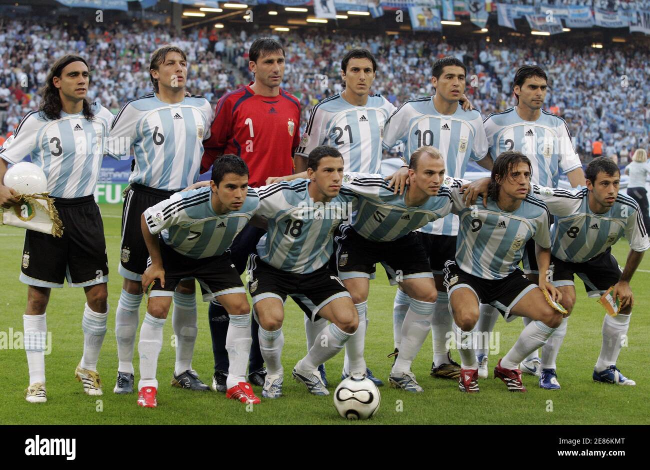 Argentina National Team Players Pose For A Team Photo Before Their 