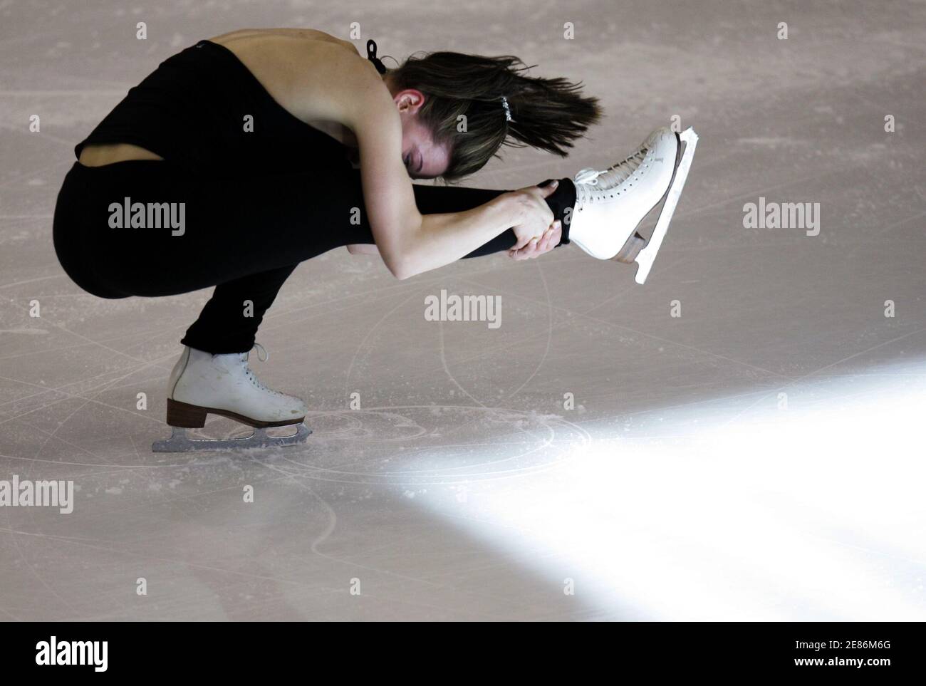 U S Figure Skater Emily Hughes Skates During A Training Session At The 
