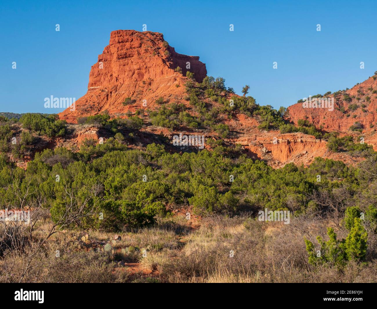 Butte, North Canyon Loop, Caprock Canyons State Park, Quitaque, Texas. Stock Photo