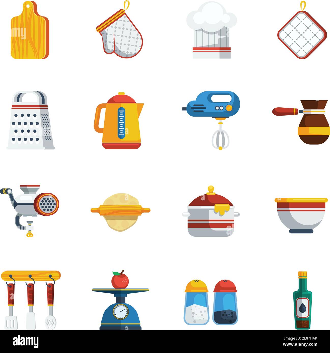 Kitchen Utensils Icons Set. Kitchen Utensils Vector Illustration
