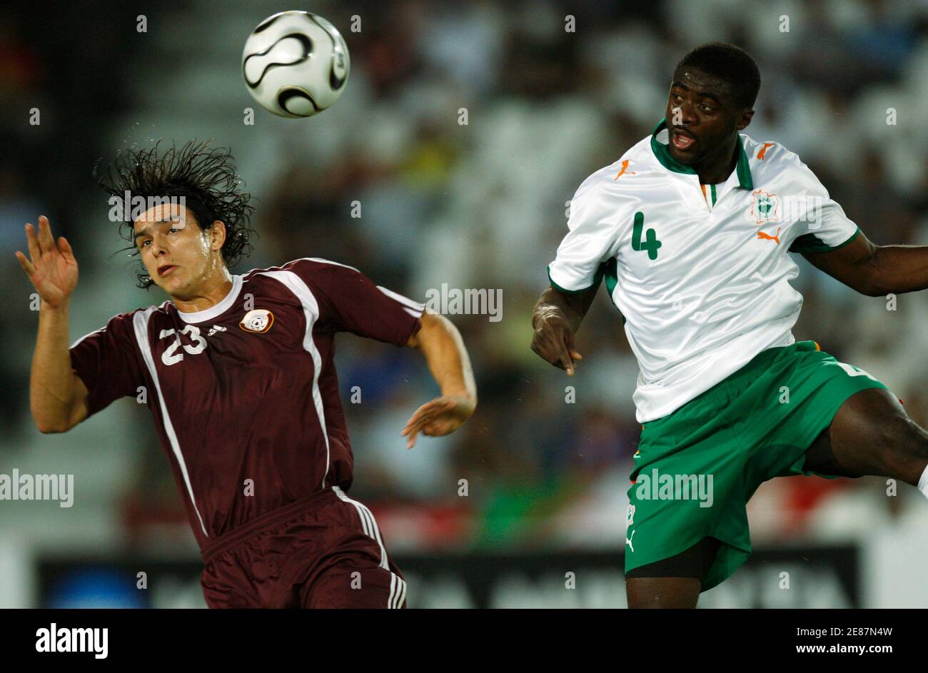 Qatar S Sebastian Soria L Fights For The Ball With Ivory Coast S Kolo Toure Of Arsenal During Their Friendly Soccer Match In Doha November 21 07 Reuters Fadi Al Assaad Qatar Stock Photo Alamy Qatar S Sebastian Soria L Fights For The Ball With Ivory Coast S Kolo Toure Of Arsenal During Their Friendly Soccer Match In Doha November 21 07 Reuters Fadi Al Assaad Qatar Stock Photo Alamy