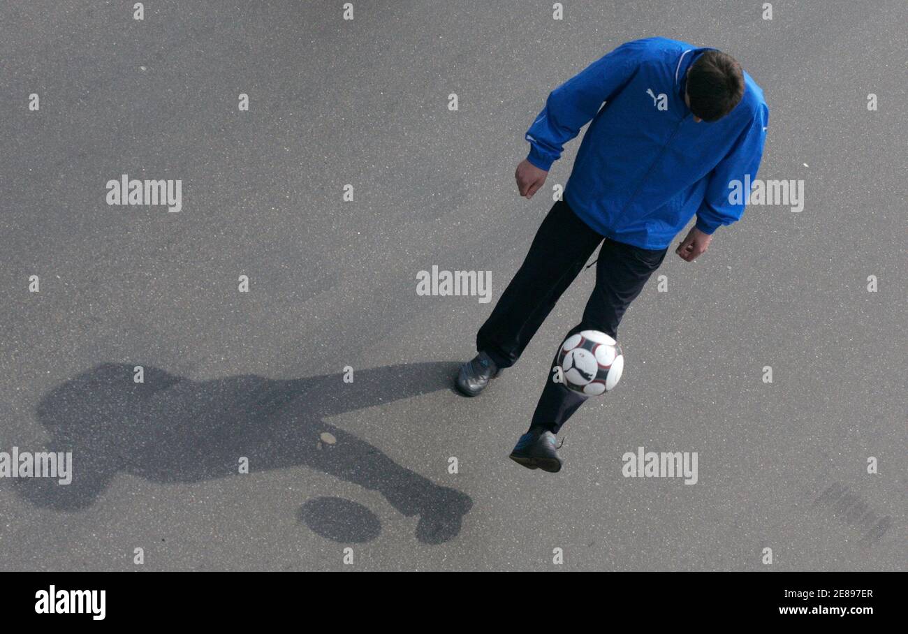 Soccer ball in the air hires stock photography and images Alamy