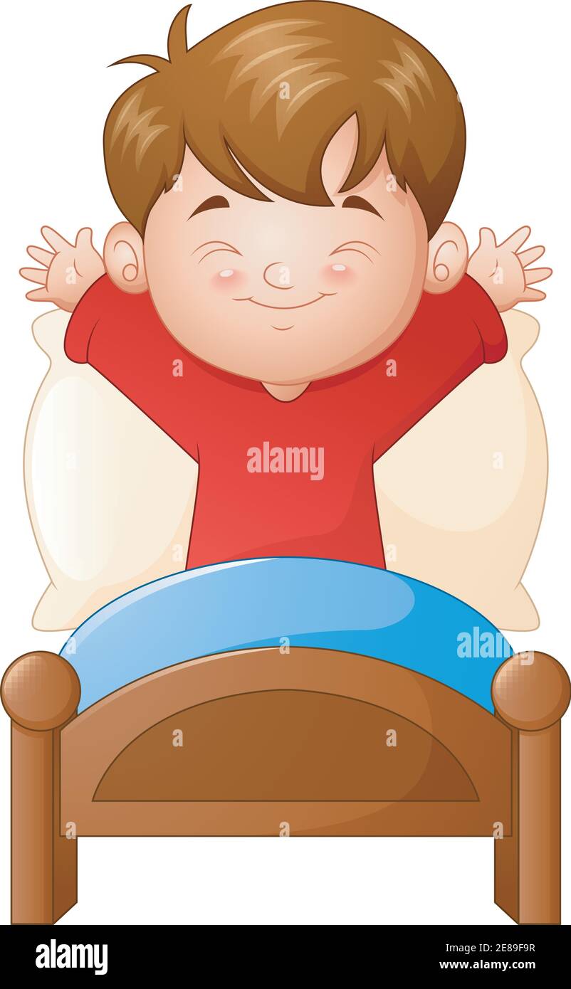 Vector illustration of Little boy waking up in a bed on white background Stock Vector Image & Art - Alamy Vector illustration of Little boy waking up in a bed on white background Stock Vector Image & Art - Alamy