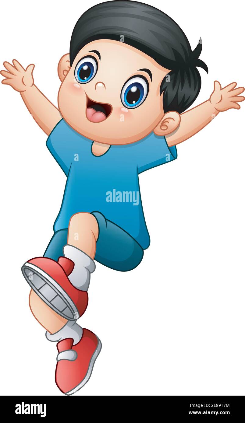 Vector illustration of Happy boy cartoon Stock Vector Image & Art - Alamy