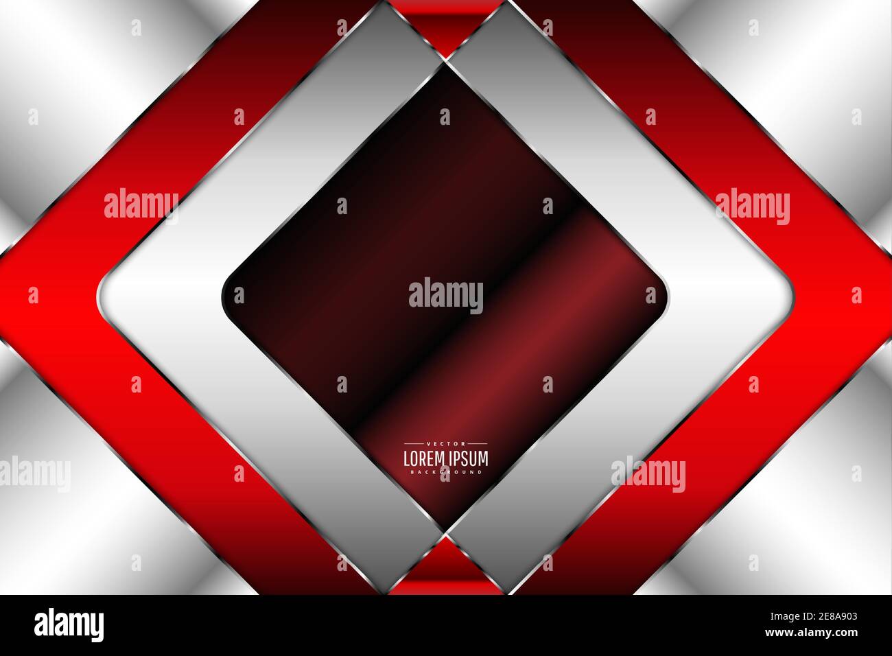 Luxury of red metallic background with silver glossy modern design ...