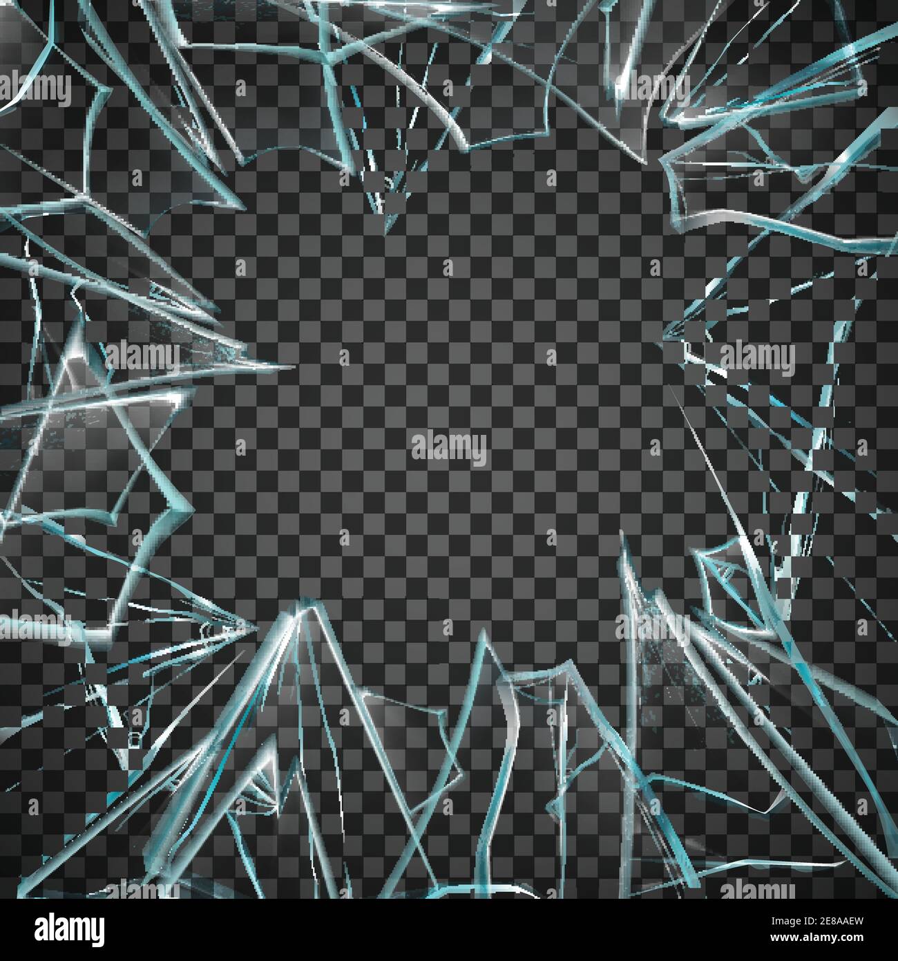 Broken Glass Frame. Broken Glass Transparent. Glass Transparent Frame