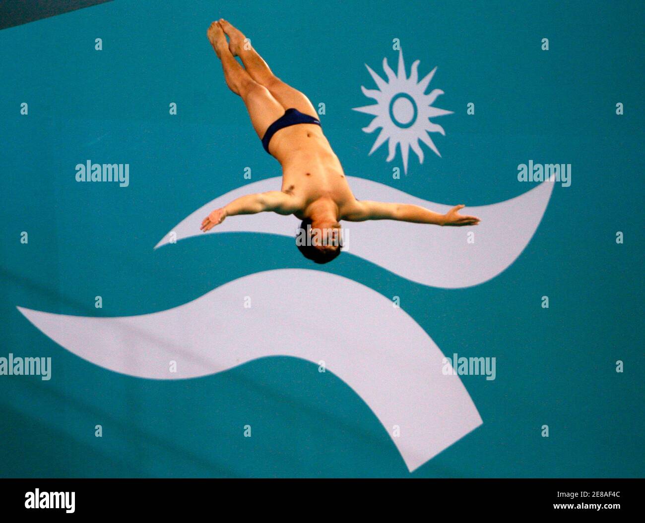 Thailand's Sareerapat Pimsamsee competes during the men's 10m platform