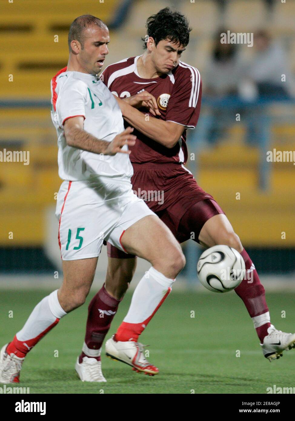Qatar S Sebastian Soria R Fights For The Ball With Seyed Jalal Of Iran During Their Friendly Soccer Match In Doha March 24 07 Reuters Fadi Alassaad Qatar Stock Photo Alamy Qatar S Sebastian Soria R Fights For The Ball With Seyed Jalal Of Iran During Their Friendly Soccer Match In Doha March 24 07 Reuters Fadi Alassaad Qatar Stock Photo Alamy