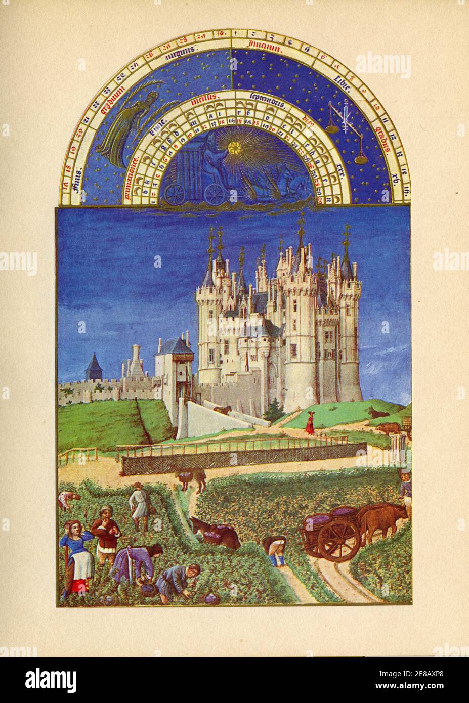 Les très riches heures du duc de Berry. Le calendrier. Le mois de ...