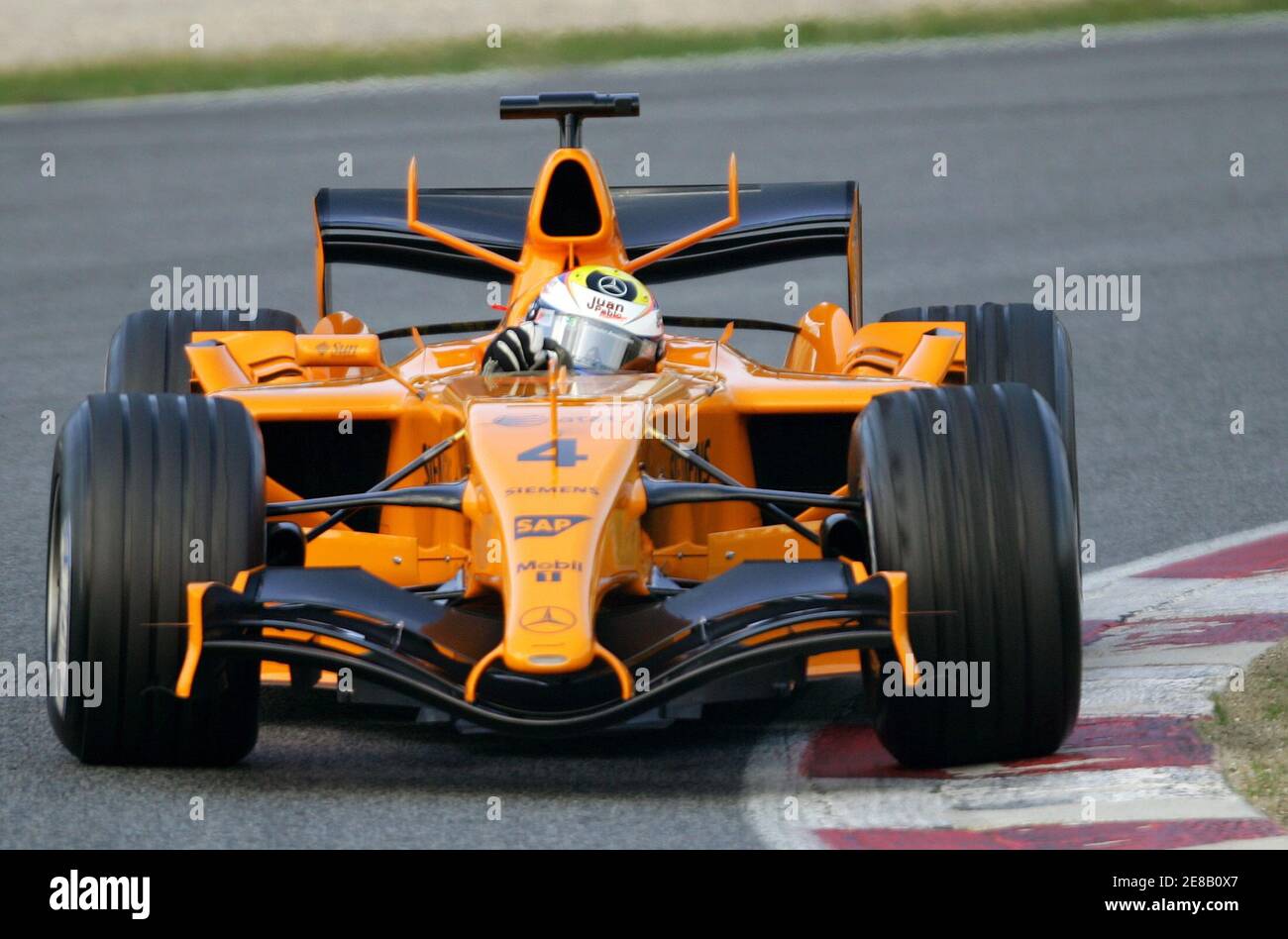 Mclaren Mercedes Driver Montoya Takes Hi Res Stock Photography And Images Alamy