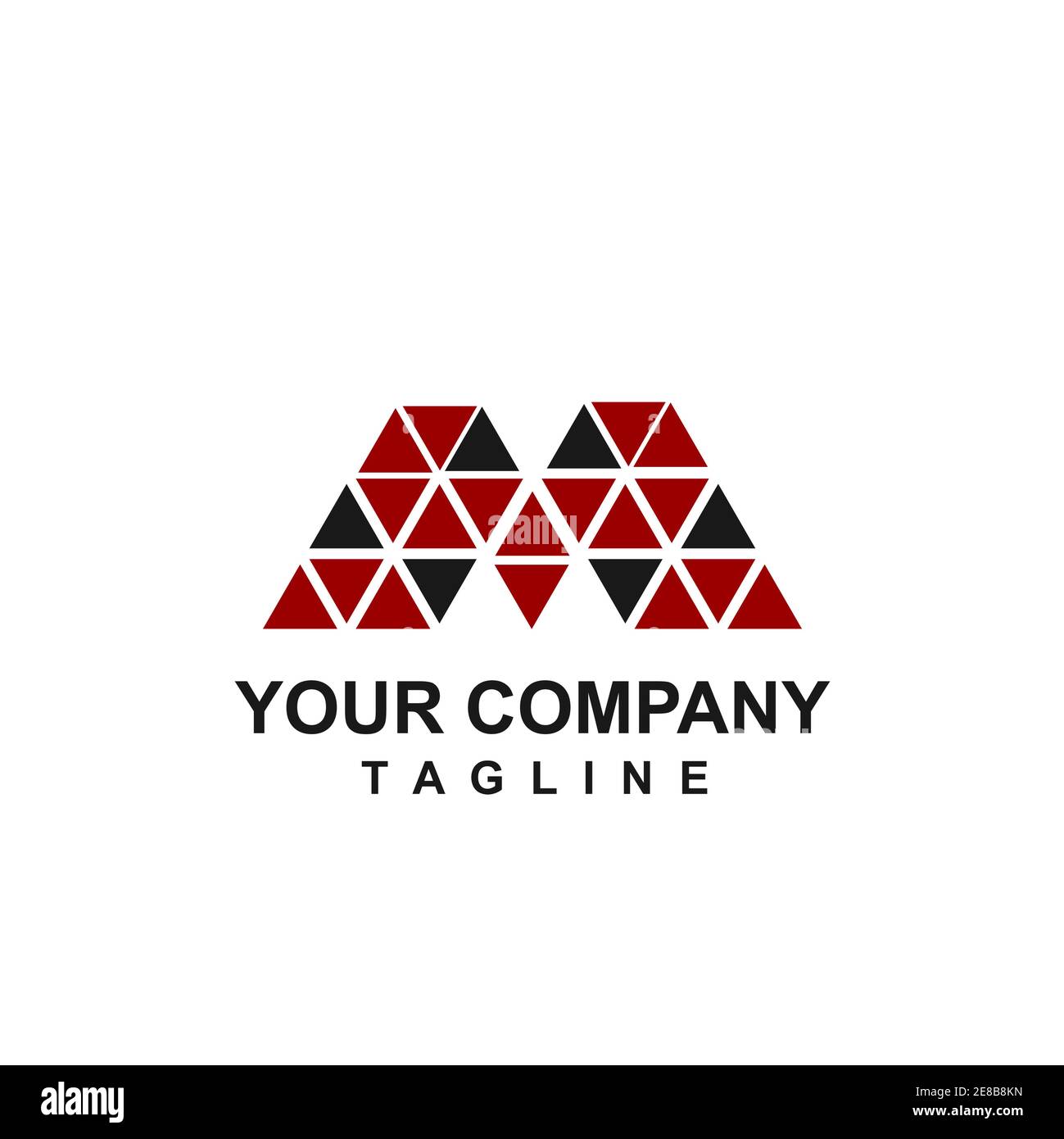 MW, M initials triangle polygonal shape company vector logo and icon ...
