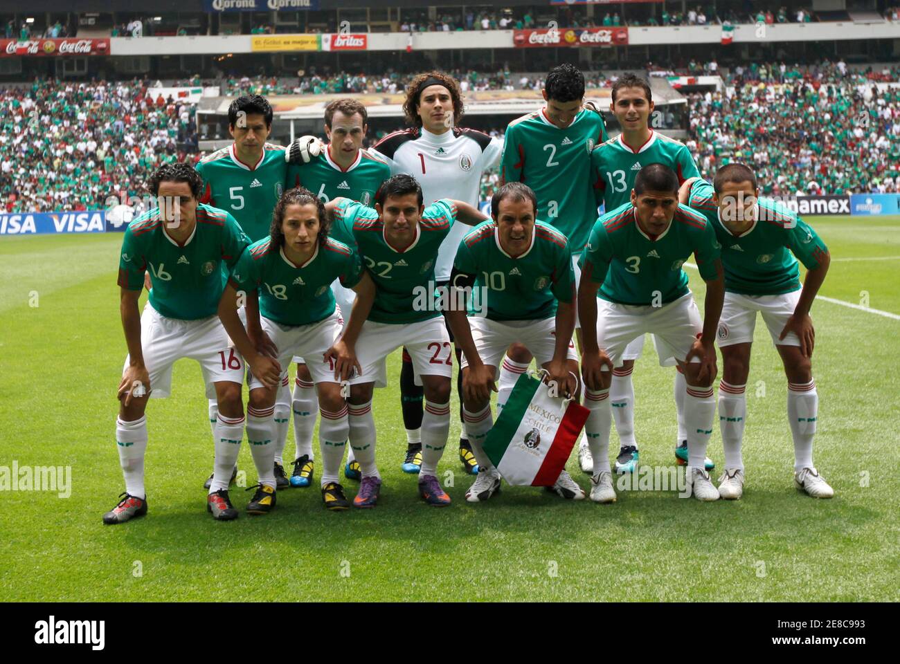 Mexico's national soccer team pose for a group picture before ...