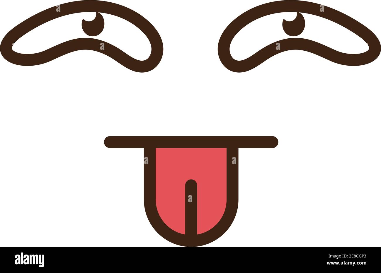 cartoon face with tongue out emoticon icon vector illustration design ...