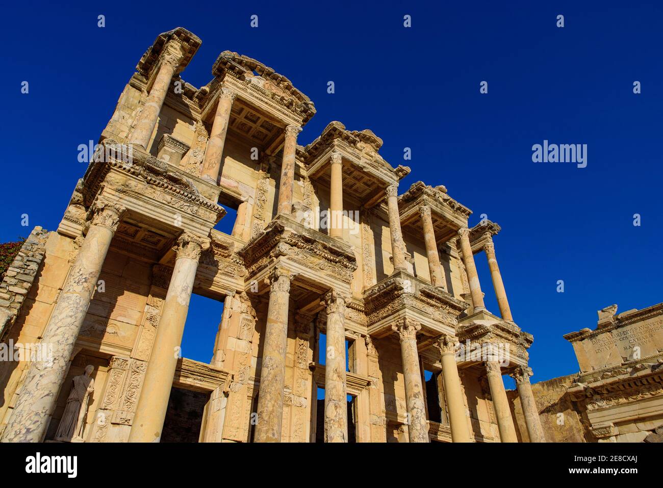 Library of Celsus, an ancient Roman building in Ephesus Archaeological ...