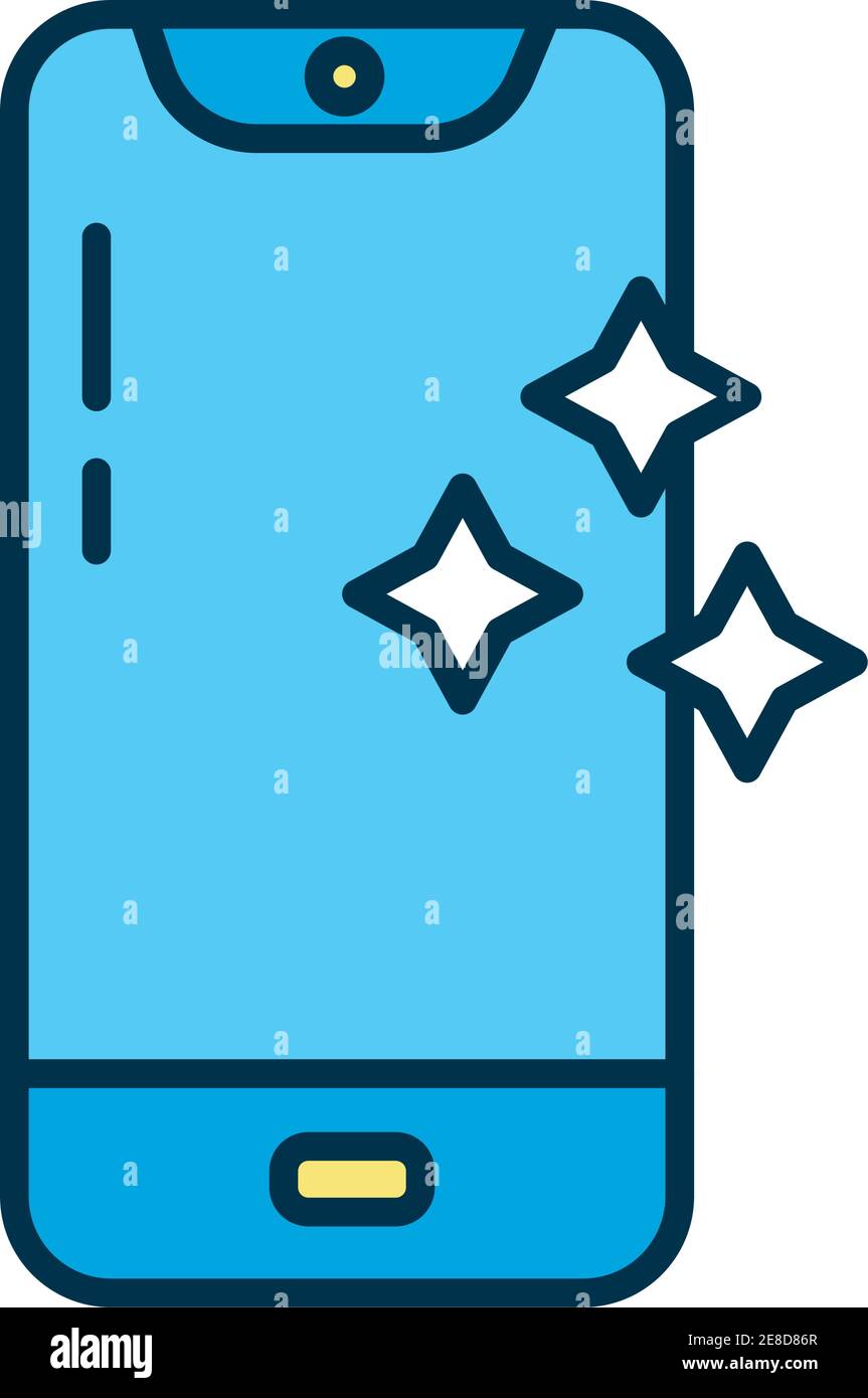 smartphone clean flat style icon vector illustration design Stock ...