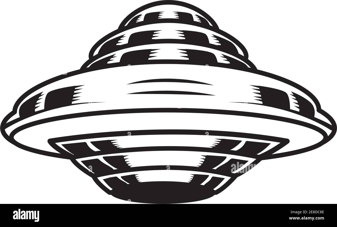 ufo flying space drawn isolated icon vector illustration design Stock ...