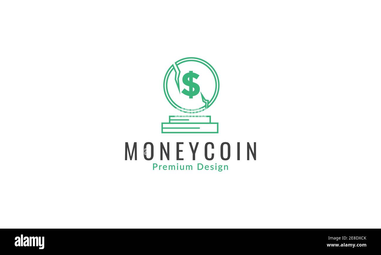money dollar coin trophy line simple logo symbol icon vector graphic design illustration Stock Vector