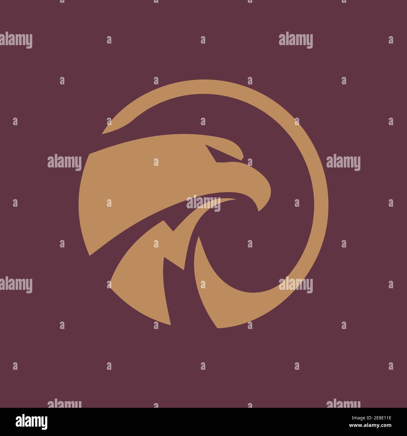 Hawk eagle logo vector and design Stock Vector