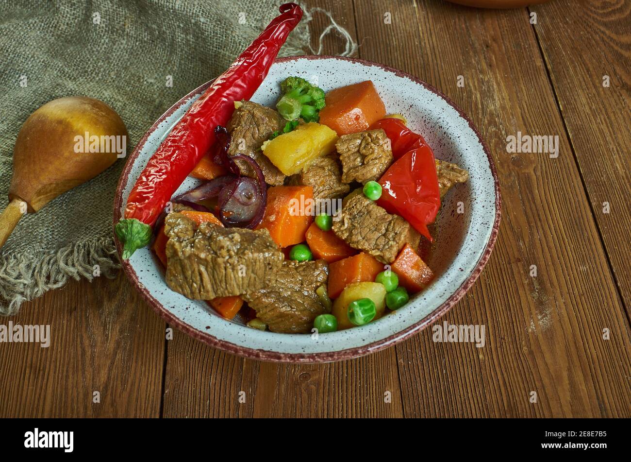 Gursan Saudi Arabian meat and vegetable stew, side dish Stock Photo