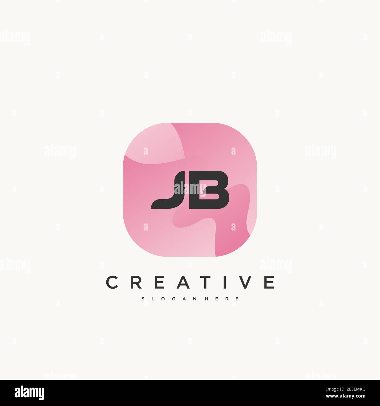 JB Initial Letter Colorful logo icon design template elements Vector Stock Vector