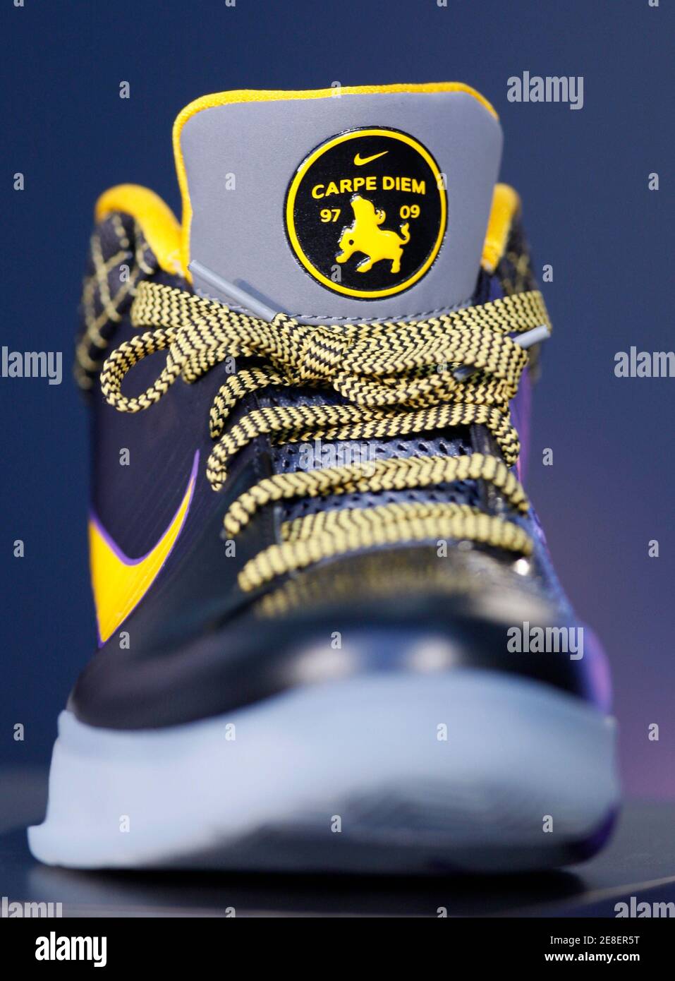 Los Angeles Lakers NBA star Kobe Bryant's new Nike Zoom Kobe IV basketball  shoe is shown in Los Angeles, December 11, 2008. The shoe with this design  will be available for sale