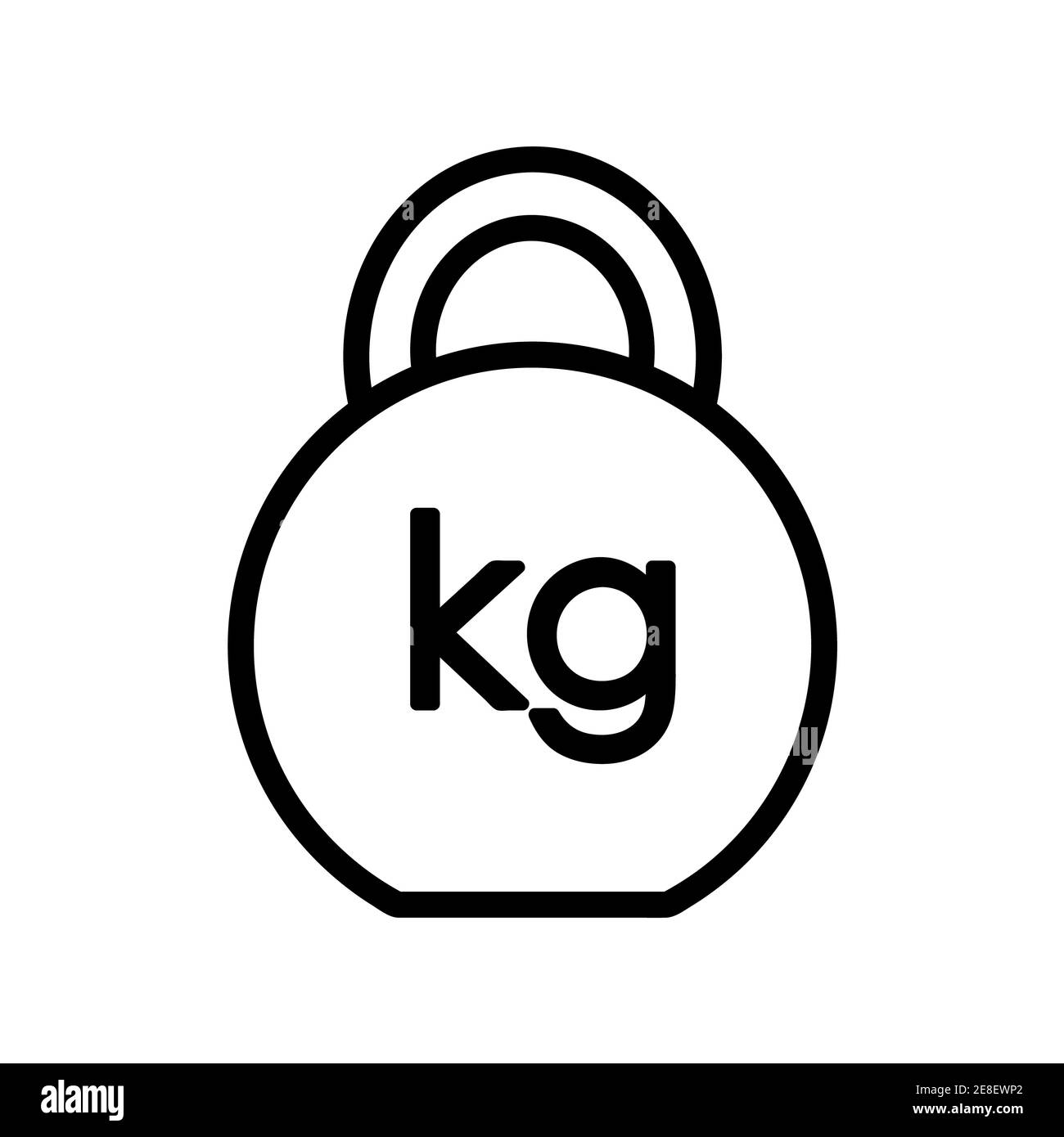 Weight flat icon. Pictogram for web. Line stroke. Suitcase isolated on ...