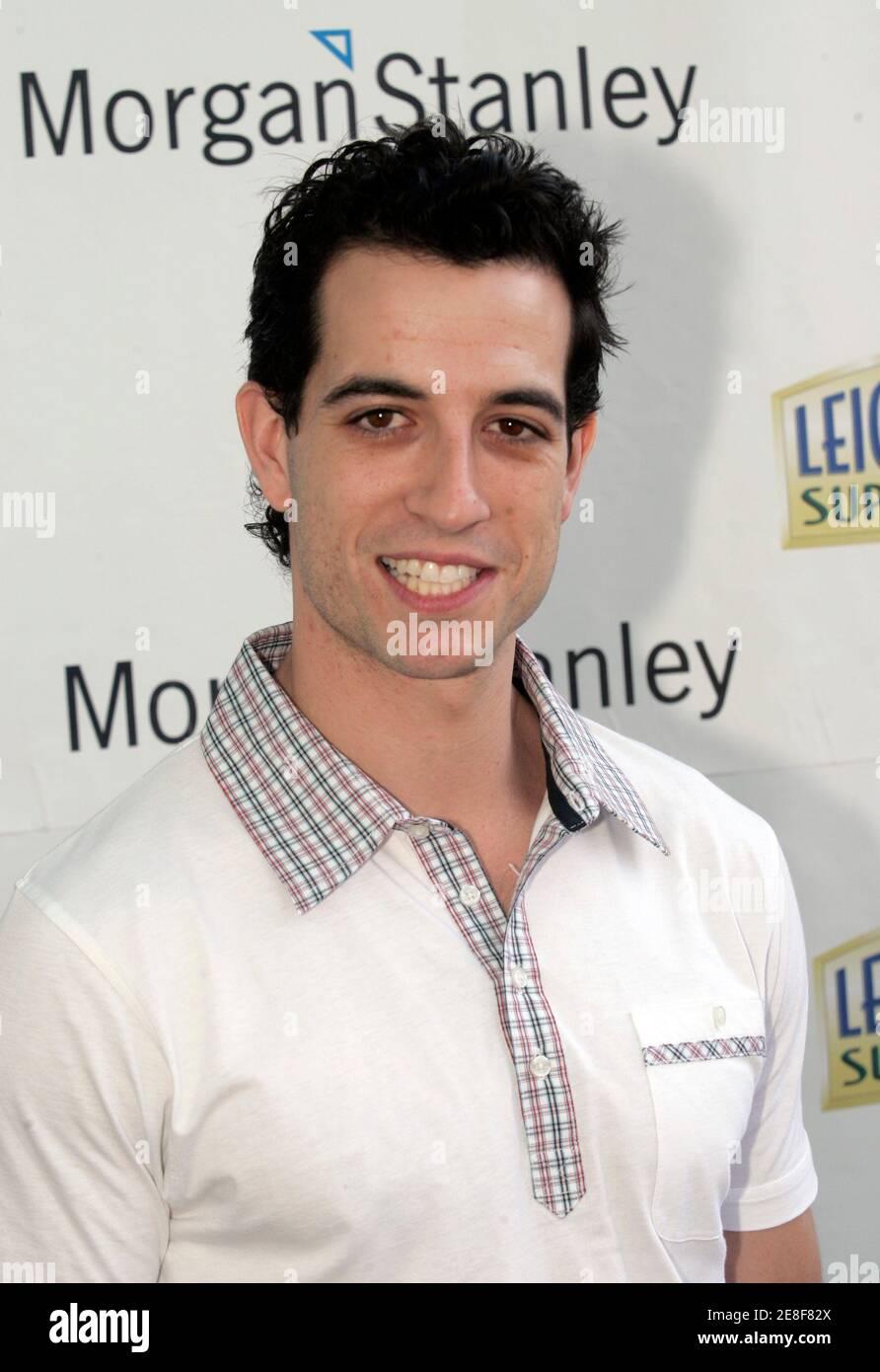 ESPN sports personality Tony Reali smiles for the cameras before entering  the 21st Annual Leigh Steinberg Super Bowl Party on the Grand Floridian  Yacht at Diplomat Landing near The Westin Diplomat Resort