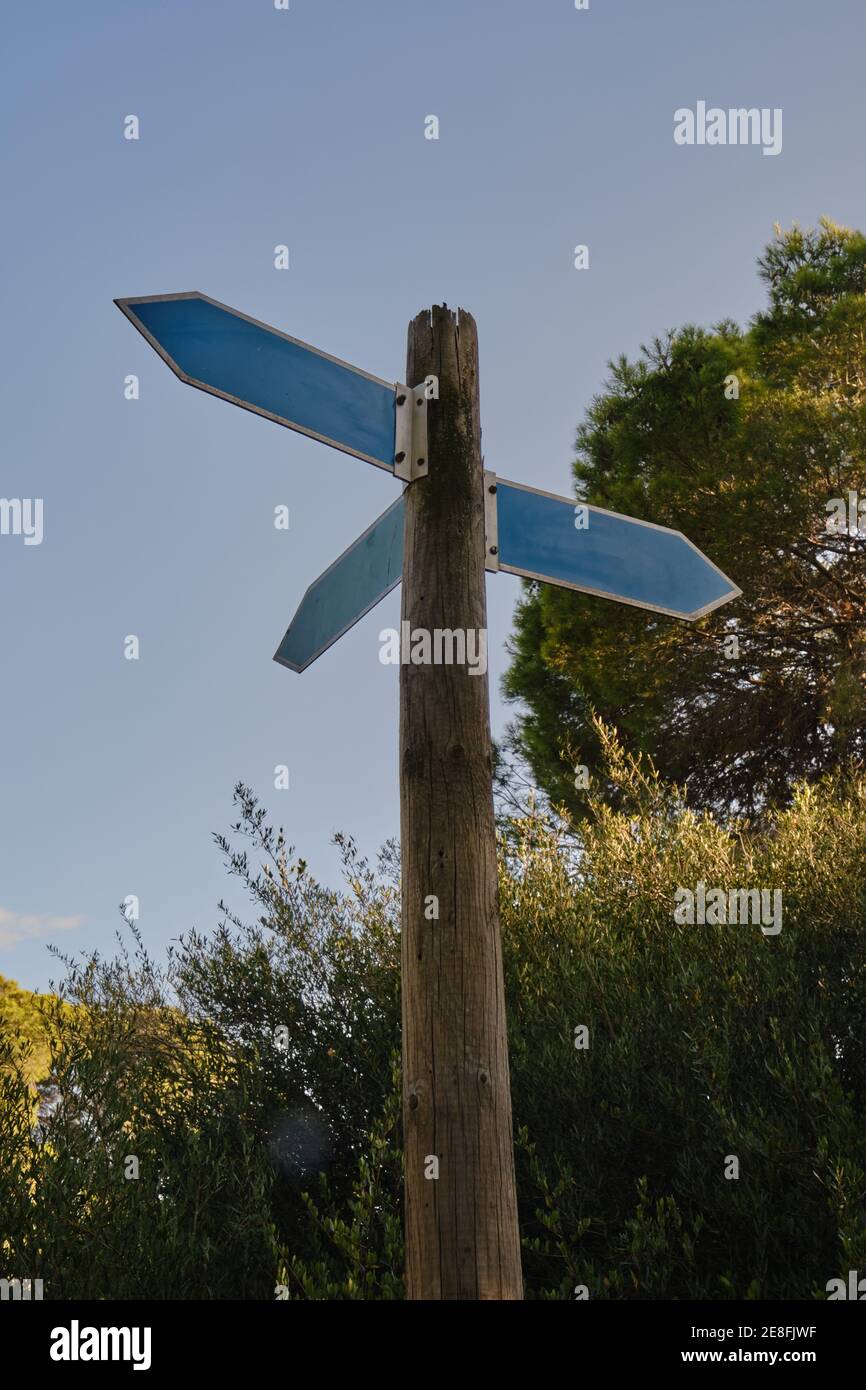 pointers arrows in the park Stock Photo - Alamy