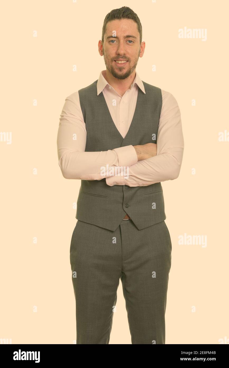 Portrait of young handsome businessman shot in studio Stock Photo - Alamy