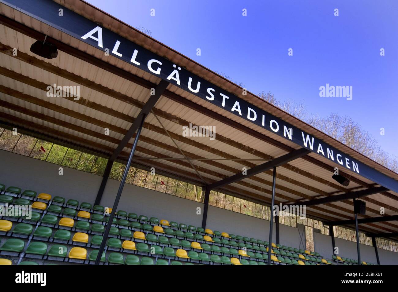 A general view shows a part of the stadium in Wangen near lake Constance April 21, 2006. The Togo national soccer team will be practising at the stadium for the duration of the World Cup 2006 tournament.  WORLD CUP 2006 PREVIEW TRAINING GROUND   REUTERS/Miro Kuzmanovic Stock Photo