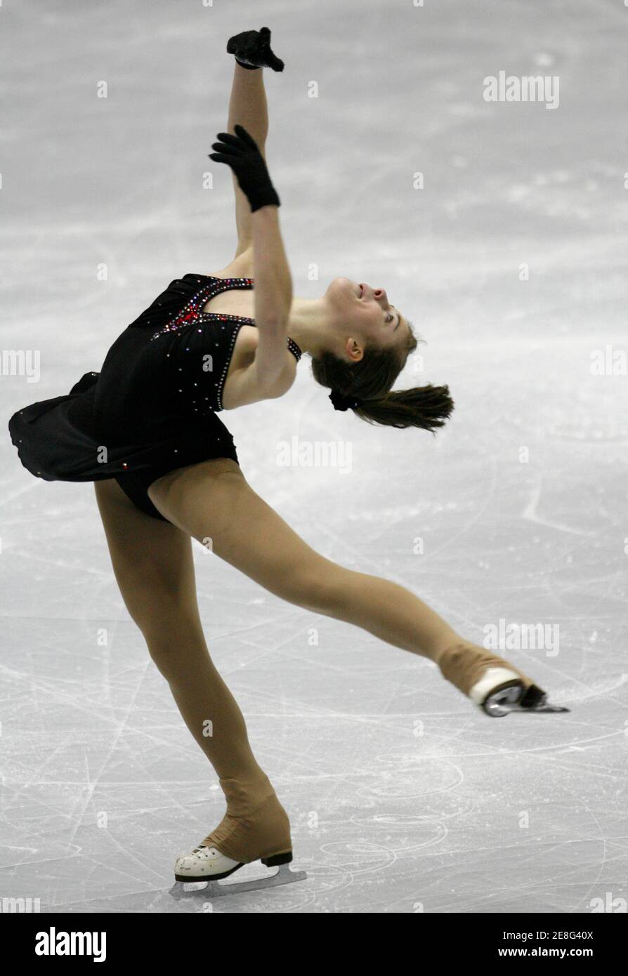 Ashley Wagner from the U.S. practises during a training session before the ISU Four Continents Figure Skating Championships 2008 in Goyang, about 20 km (12 miles) northwest of Seoul, February 11, 2008.  REUTERS/Jo Yong-Hak (SOUTH KOREA) Stock Photo
