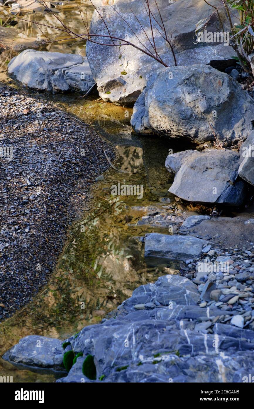 Water flowing along the Solano riverbed in, Andalucia, Costa del Sol, Spain  Stock Photo - Alamy