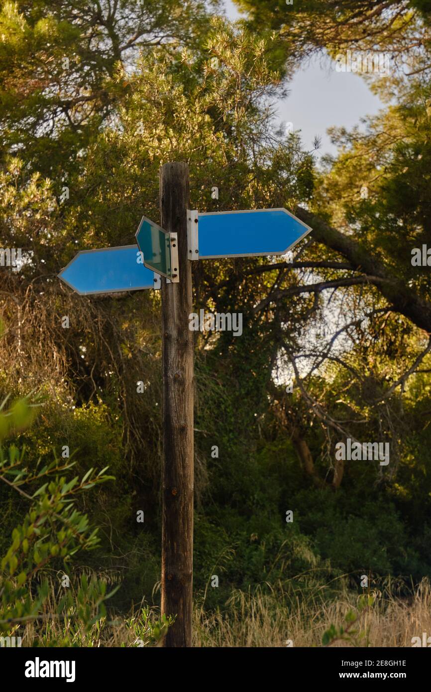 pointers arrows in the park Stock Photo - Alamy