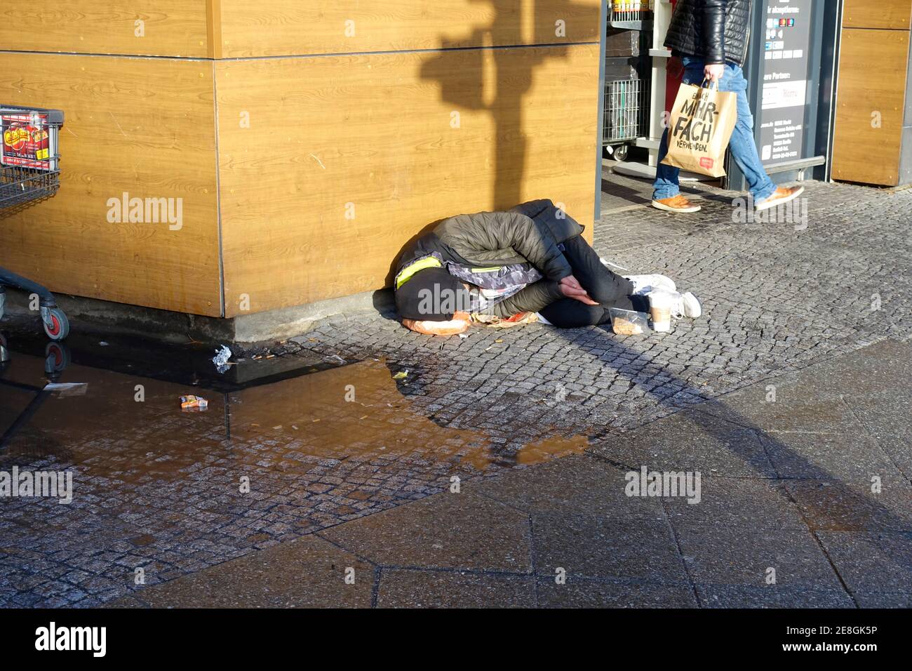 Homeless in Berlin, Germany Stock Photo