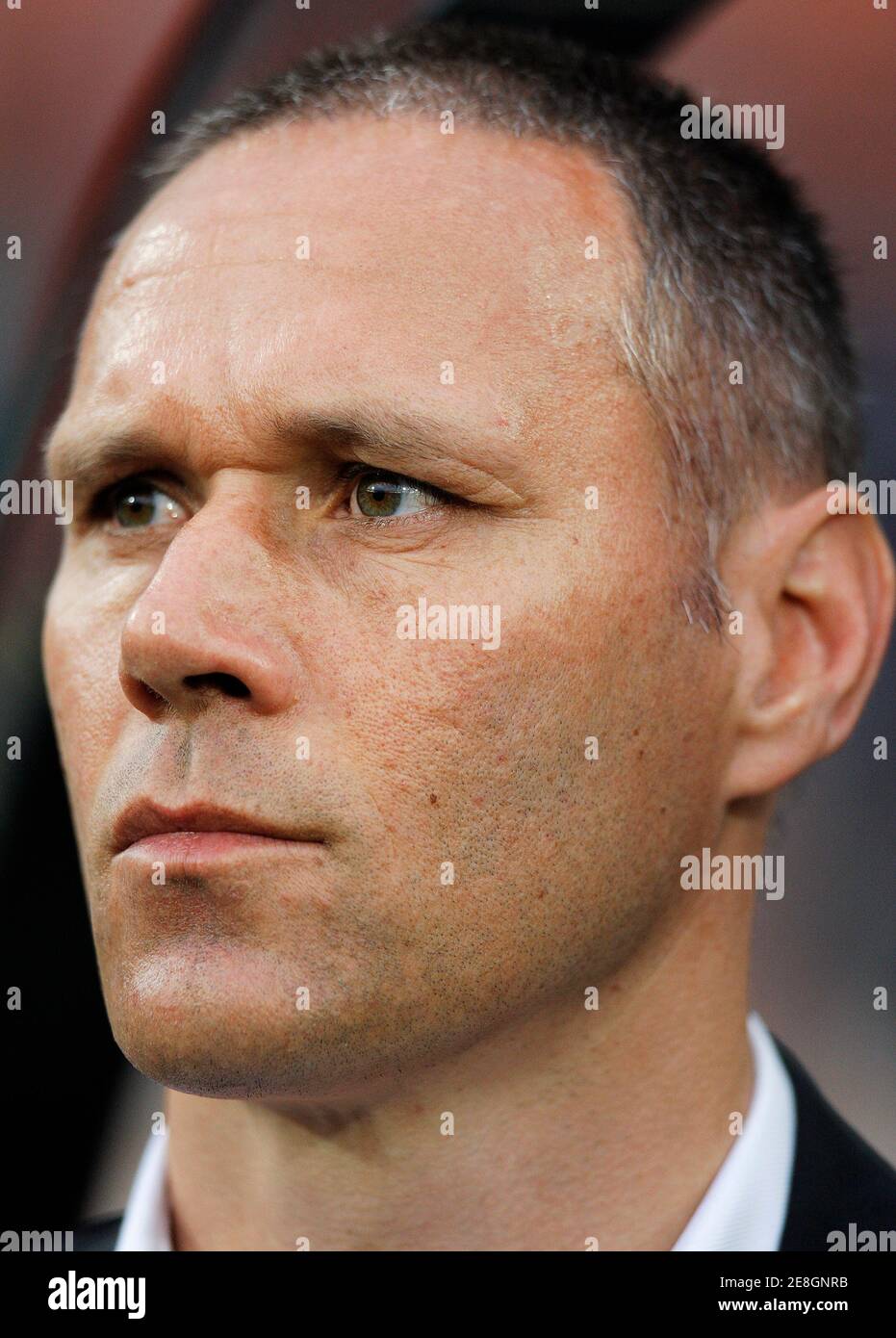 Coach Marco van Basten of the Netherlands is seen during a soccer friendly against Ukraine in preparation for Euro 2008 in Rotterdam May 24, 2008. Photo taken May 24, 2008.    REUTERS/Jerry Lampen (NETHERLANDS)(EURO 2008 Preview) Stock Photo