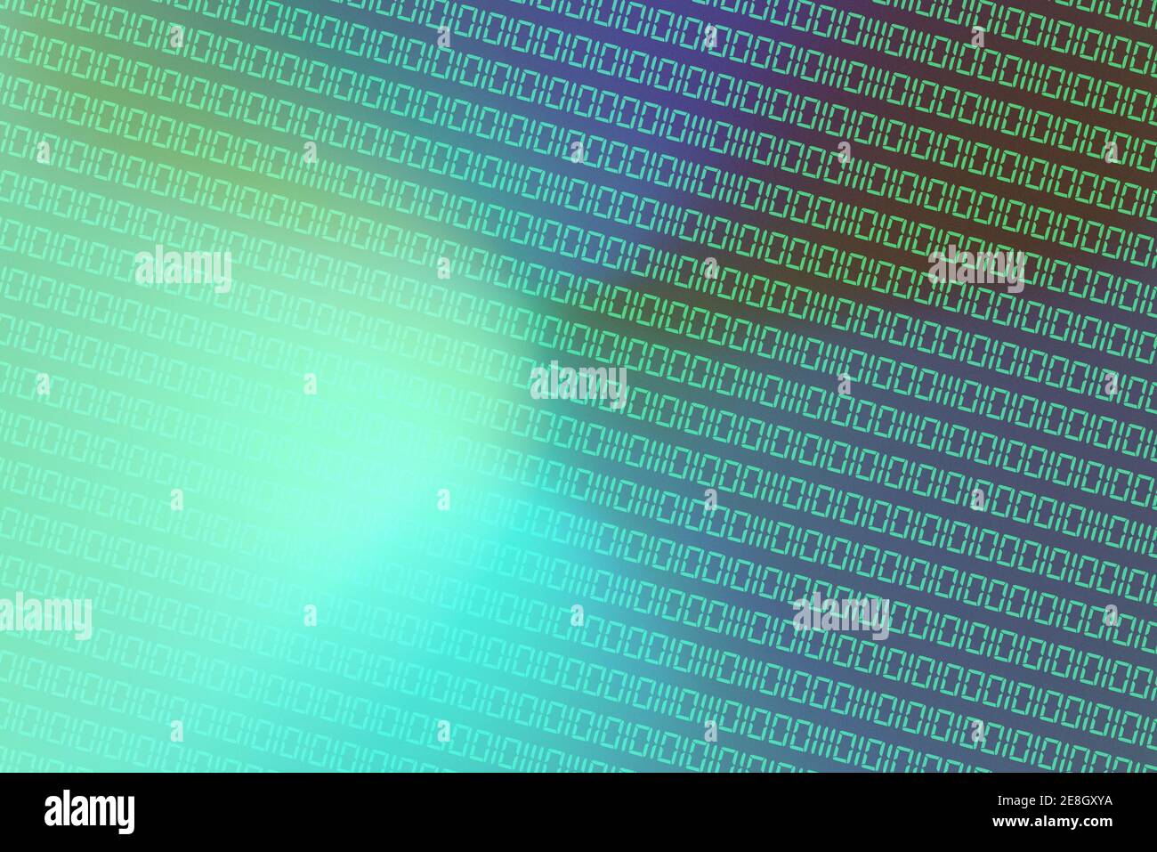 An illustration of green binary code background Stock Photo
